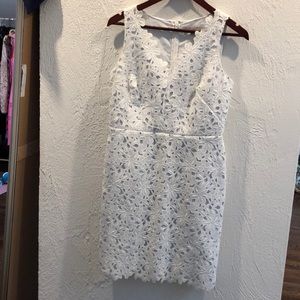 Beautiful cut out flowered LOFT petite dress